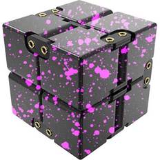 Fidget Toy Infinite Cube Stress Relief Flip Block Musta-Ruusu Pink