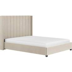Flair Tiggy Double Beige Ottoman with Winged Headboard 145x206cm