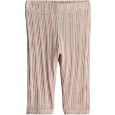 H&M Leggings aus Baumwolljersey mit Pointellemuster Rosa 68 (4-6M)