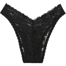 PINK Wink V-Front Brazilian Panty, Black, Women's -