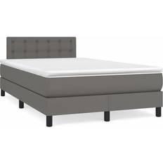 vidaXL mit Matratze 120x200 cm Grau Rahmenbett 120x203cm