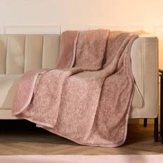 Textiles OHS Teddy Marl Blankets Pink (160x130cm)