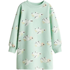 H&M Green Printed Sweatshirt Dress - Green