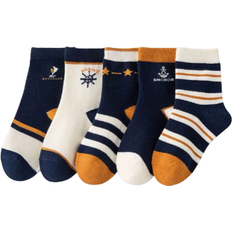 Randiga Strumpor Barnkläder Shein Pairs Of Children'S Socks, Boys' Socks, Autumn And Winter Mid-Calf Socks, Baby Boys And Girls Student Sports Socks