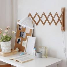 XDPLNE Retro Trä Vägglampa Med Strömbrytare E27 Väggarmatur