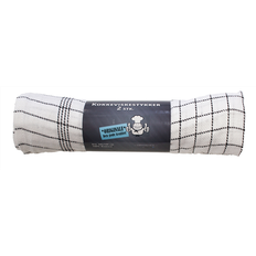 Bar Life Kockhandduk Med Svarta Ränder 2-pack 50cm x 100 cm Kökshandduk Svart (100x50cm)