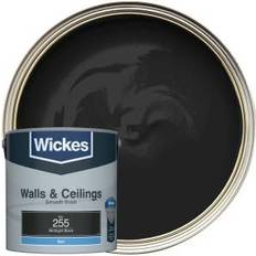 Wickes Vinyl Matt Emulsion Midnight No.255 Wall Paint Midnight Black 2.5L