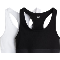 H&M Pige Croptop I Bomuldsjersey - Sort