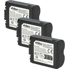 Cgr s006e VHBW 3x Batteri Ersättning För Panasonic DMW-BMA7 CGR-S006E CGR-S006 CGA-S006E CGA-S006 600 mAh 7.2 V Li-Ion