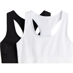 H&M Toppe H&M Pige Sort 2-Pak Seamless Top - Sort