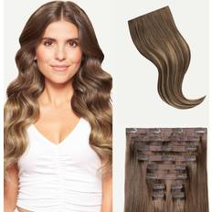 Clip in hair extensions Classic Ash Brown Balayage Clip-In Set