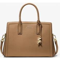 Päls Väskor Michael Kors MK Laila Medium Leather Satchel - Natural