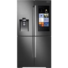Fridge Freezers Samsung Family Hub 22.08 Cu Ft 4-Door Flex Smart French Door Refrigerator Black, Stainless Steel