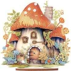 Green Diamond Paintings Brambly Cottage Frauke 5D DIY Fantasy Mushroom House Diamond Painting Kit