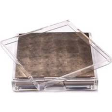 Acrylic Cloths & Tissues Posh Placebox Clear Leaf 6 Pack Place Mat Silver