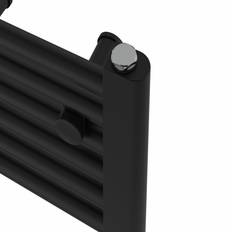 Heated Towel Rails Belfry Heating Bellamira Straight Towel Rail Heated Towel Rails 180cm H x 60cm W x 3cm D Black