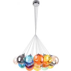 Ivy Bronx Modern Colorful 50-Light Bubble Glass Chandelier 86.61cm H X 37.8cm W X 37.8cm D Pendant Lamp