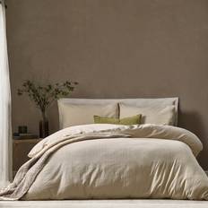 Textiles Yard Malton Single Linen Stripe Set - Duvet Cover Beige