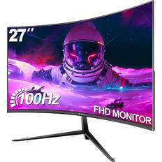Crua Monitors Crua 27 Inch 100Hz Curved Gaming Monitor