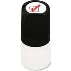 Universal Round Message Stamp Check Mark Red