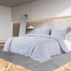 Berkfield Home Set 135x200 cm Light-weight Microfiber Duvet Cover Grey