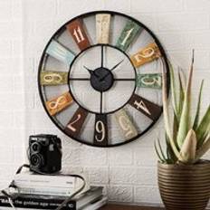 IH Design Archie Industrial Style Metal Multi One Size Wall Clock
