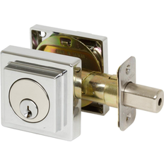 Security Delaney Hardware LTS Deadbolt Chrome Single Cylinder Deadbolt 355006