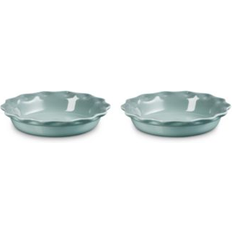Bakeware Le Creuset Stoneware Heritage Fluted 9" Set of 2 Pie Dish