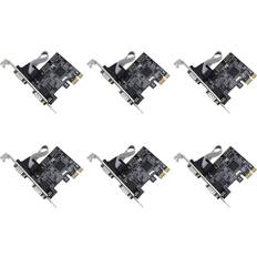 Maxpower 6X PCIe to Serial Ports RS232 Interface PCI-E PCI Express Card Adapter