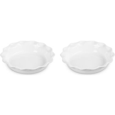 Bakeware Le Creuset Stoneware Heritage Fluted 9" Set of 2 Pie Dish