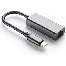 Nordic USB-C till Giga Ethernet Nätverksadapter 17 cm Space Grey Aluminium