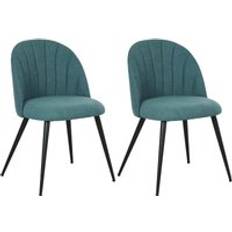 Green Kitchen Chairs Homcom Set of 2 Dining Chairs with Shell Backrest and Padded Seat Green Kitchen Chair