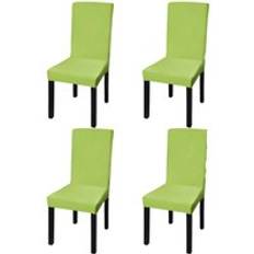 Loose Chair Covers on sale Berkfield Home Straight Stretchable 4 pcs Loose Chair Cover Green