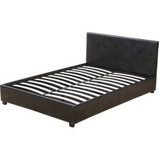 Lits avec Cadre Habitat et Jardin Double Coffre Carla 160 x 200 cm Noir Lit avec Cadre