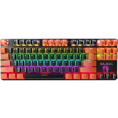 Keyboards Greenzech Mechanical Keyboard 87 Keys USB Wired Hot Swappable Blue Swing Gaming Keyboard