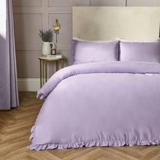 OHS Frill Edge Duvet Cover Purple (260x220cm)