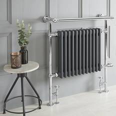Heated Towel Rails Hudson Reed Traditional Chrome Reversible Sliding Door Shower Enclosure 1700mm x 800mm White