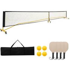 Adult Pickleball Sets Costway Portable Pickleball Net Set with Metal Frame