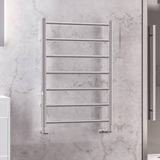 Heated Towel Rails Solaro Tuscan Round Bar 800 x 600mm Heated Towel Radiator Chrome