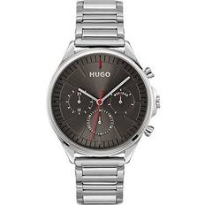 HUGO Silver-Tone Watch with Grey Dial