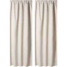 Mörkläggningsgardin 2 pack gardiner Åhléns Home Mörkläggningsgardin Mollie 135x250 cm 2-pack Beige