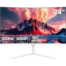 Crua Monitors Crua 24 Inch Curved Gaming Monitor Full HD 1080p