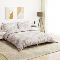 Berkfield Home Set 200x200 cm and Brown Duvet Cover Brown, White