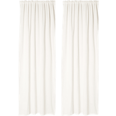 Gardiner & Tillbehör Åhléns Home Gardin i Krinklad Bomull MAJKEN 140x250 cm 2-pack Vit