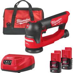 Milwaukee Battery Random Orbital Sanders Milwaukee M12 FSDR75-202B 12V Fuel Brushless Random Orbit Sander