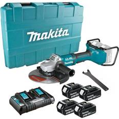 Grinders & Polishers Makita DGA900PT4 18V 36V Cordless Brushless Angle Grinder 4 x 5.0Ah