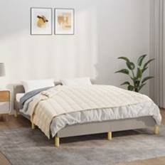Berkfield Home Weighted Blanket Light Cream 140x200 cm Single 10 kg Fabric Blankets