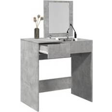 Grey Dressing Tables Berkfield Home with Mirror Concrete 73 x 46.5 x 120 cm Dressing Table