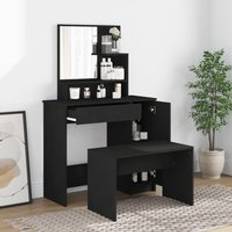 Black Dressing Tables Berkfield Home Set Black 86.5 x 35 x 136 cm Dressing Table