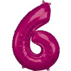Pink Number Balloons Anagram Metallic Number Balloon Pink One Size